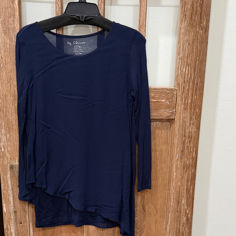 Chico's Deep Blue Long Sleeve Top
